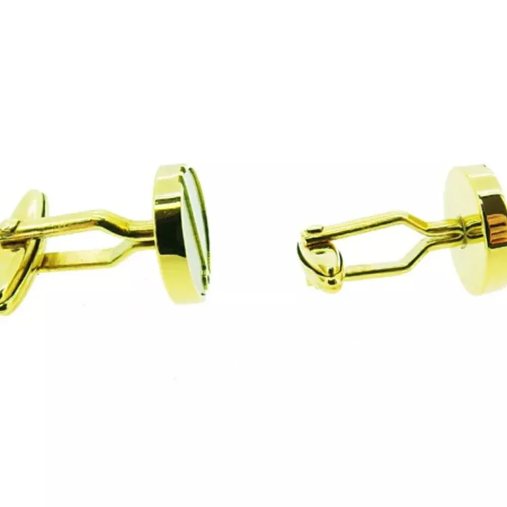 dunhill cuff 2 items set Silver & Gold Hardware Authentic used